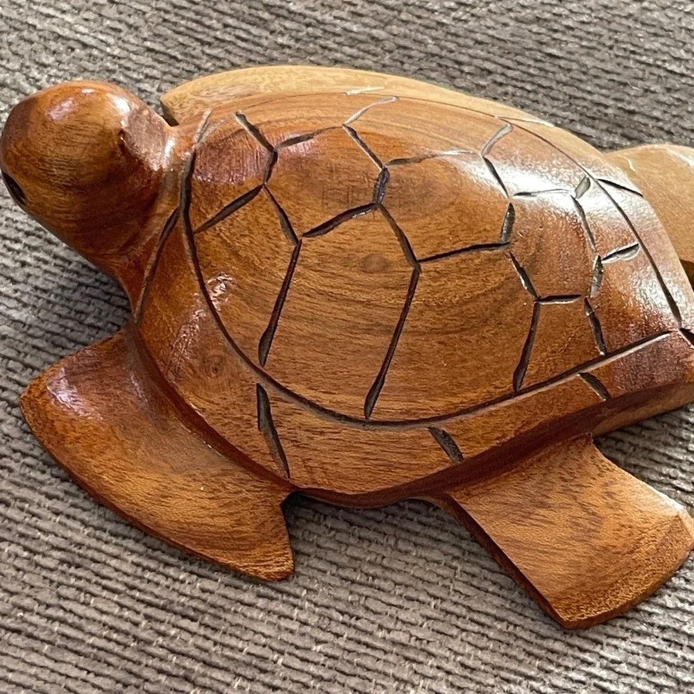 Hand Carved‎ Turtle Unsigned - Picture 4 of 7
